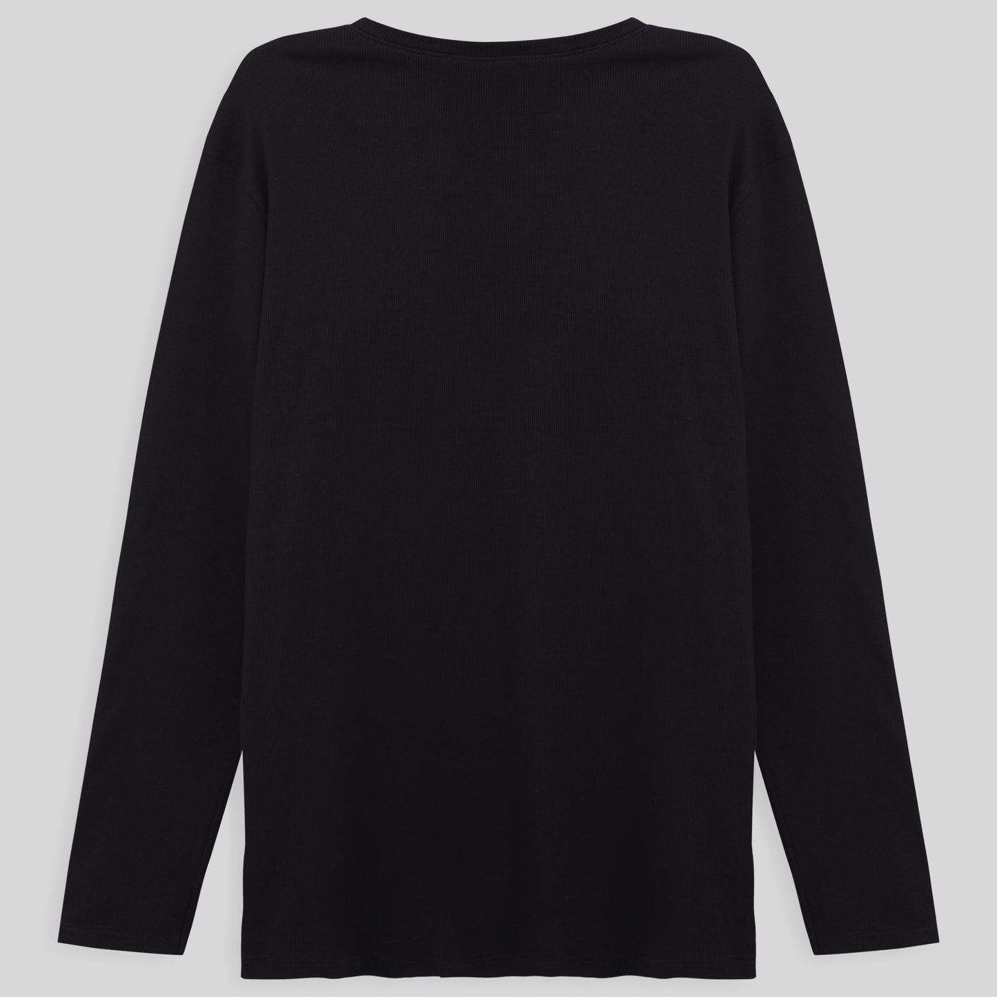 Camiseta Conforto Ml Gola C Plus Masculina - Preto