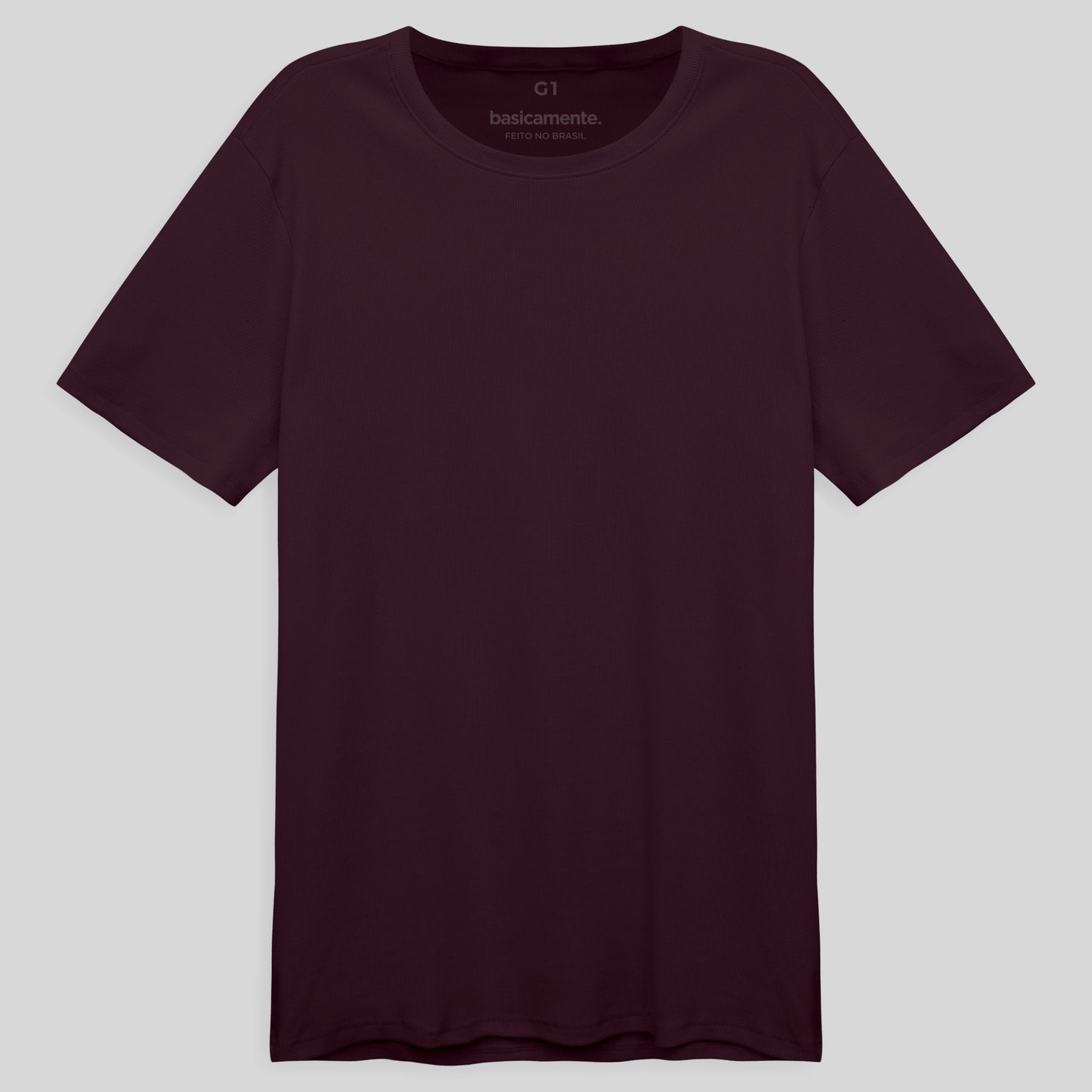 Camiseta Pijama Gola C Plus Masculina - Vermelho Vinho