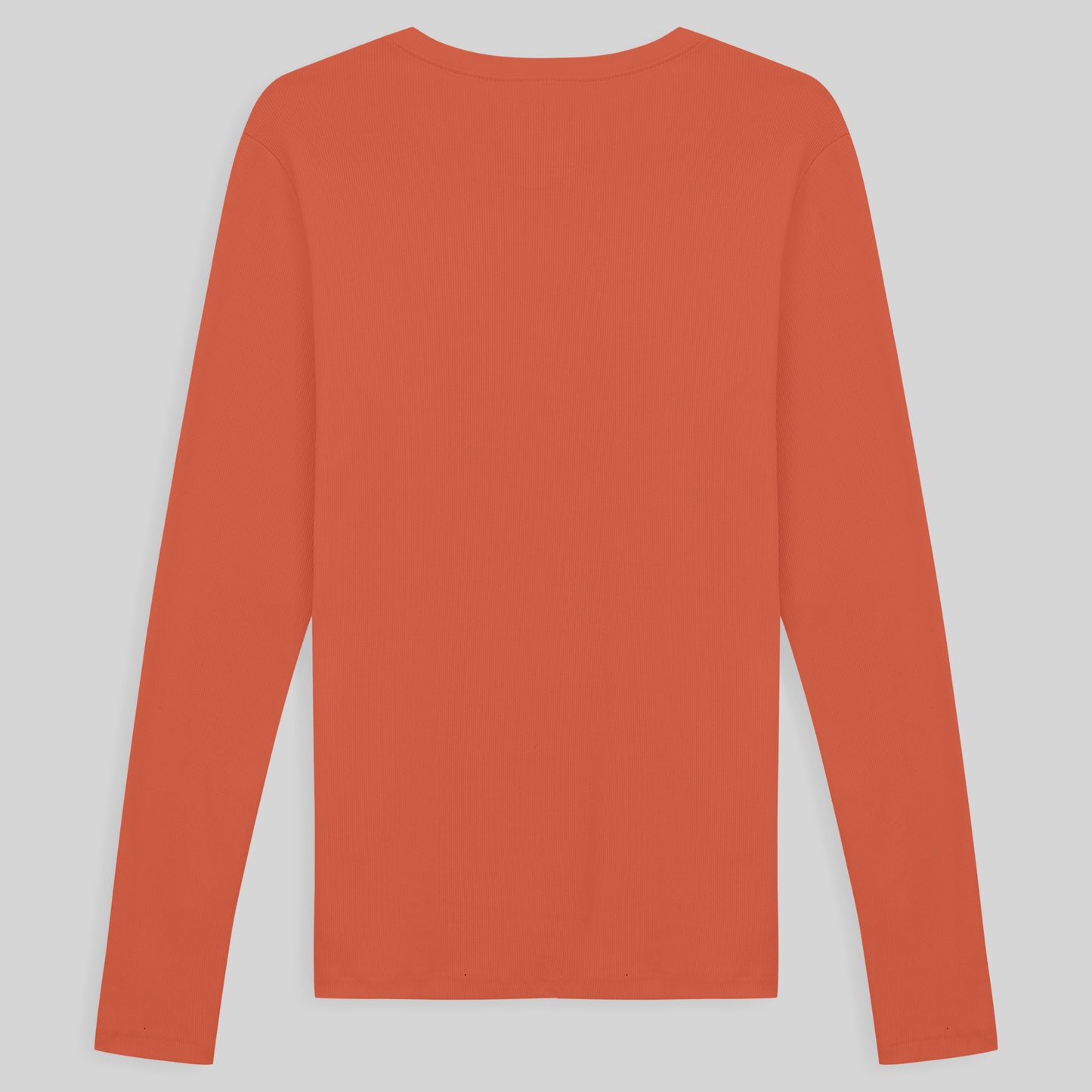 Camiseta Conforto Ml Gola C Masculina - Laranja Coral