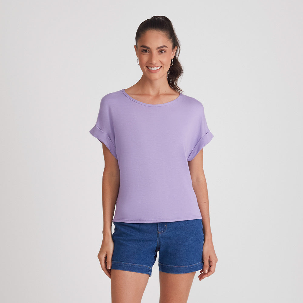 Blusa Manga Japonesa Feminina - Lilás