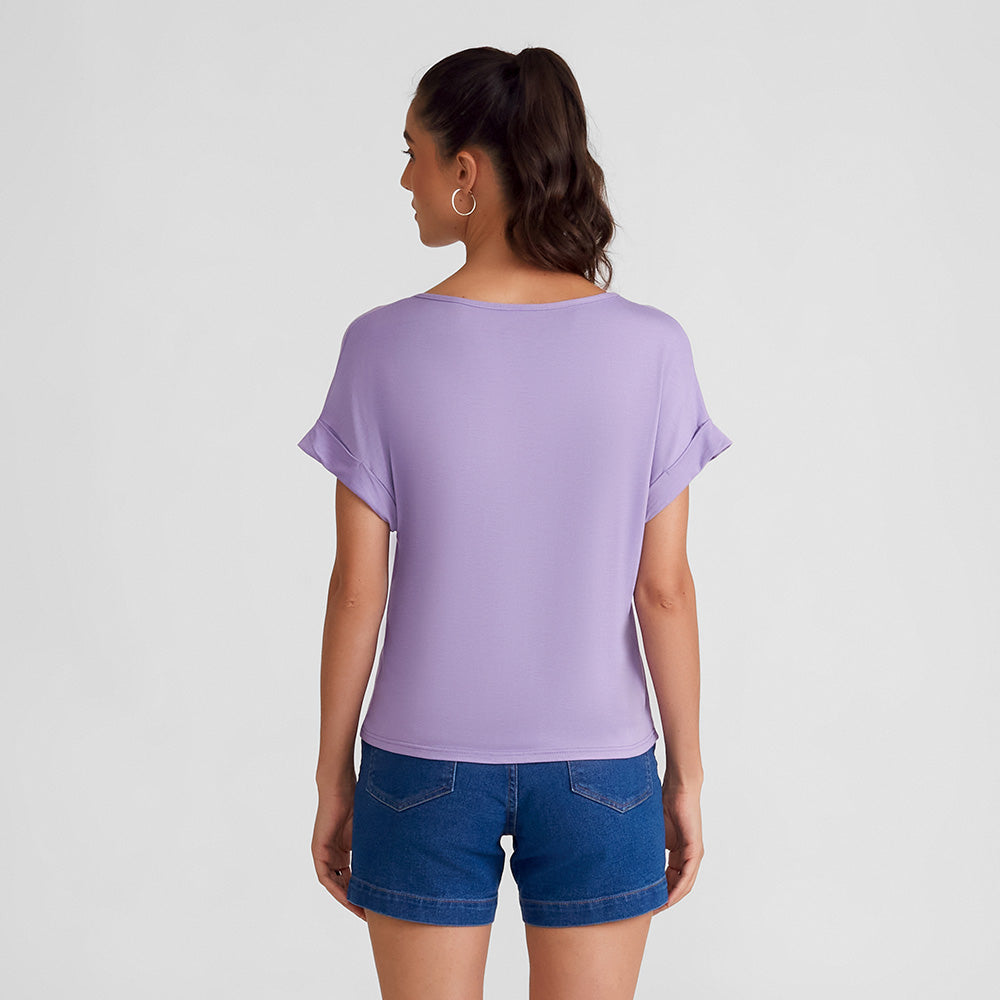Blusa Manga Japonesa Feminina - Lilás
