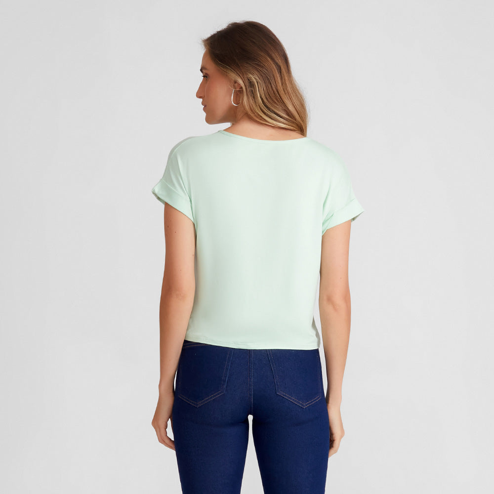 Blusa Manga Japonesa Feminina - Verde Menta