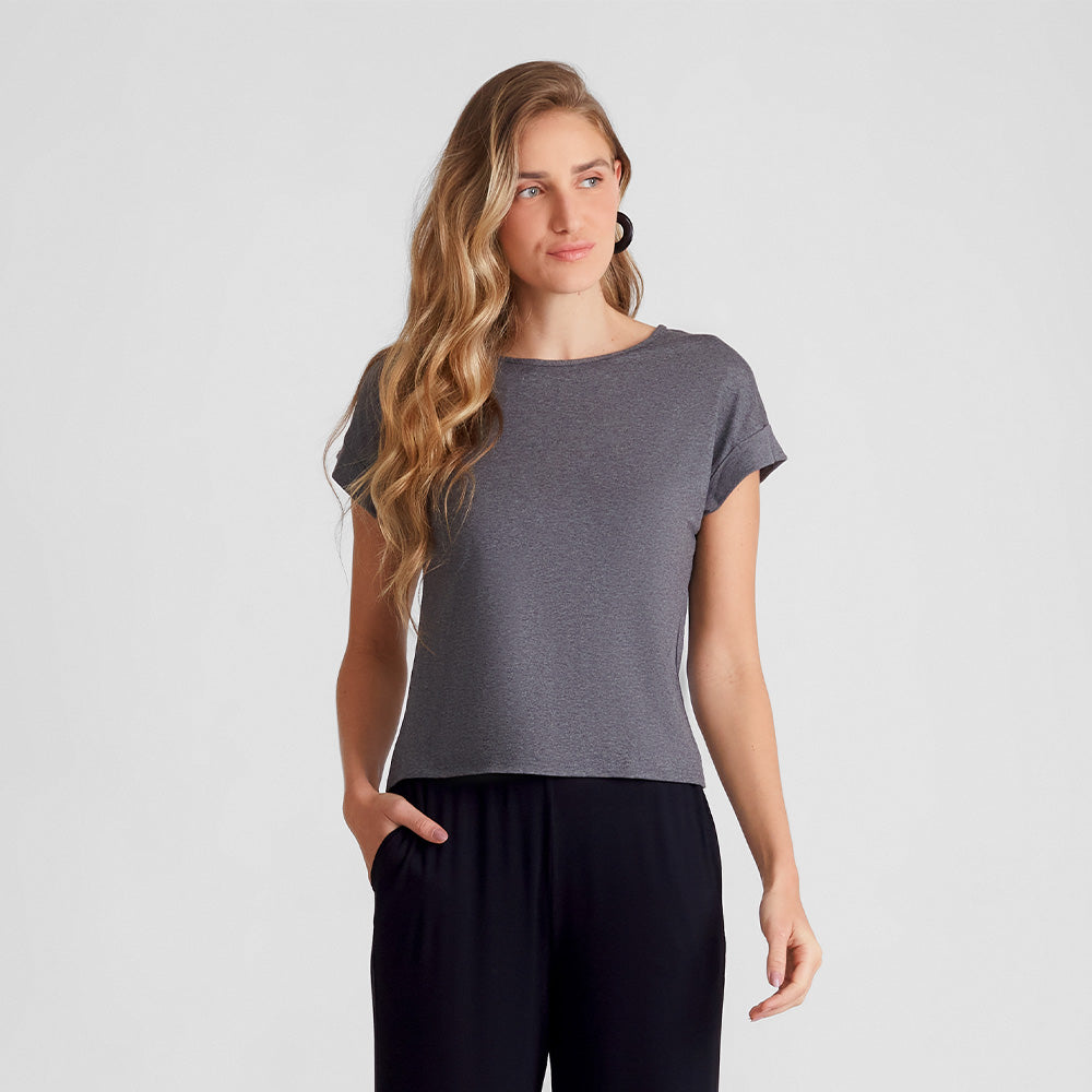 Blusa Manga Japonesa Feminina - Mescla Escuro