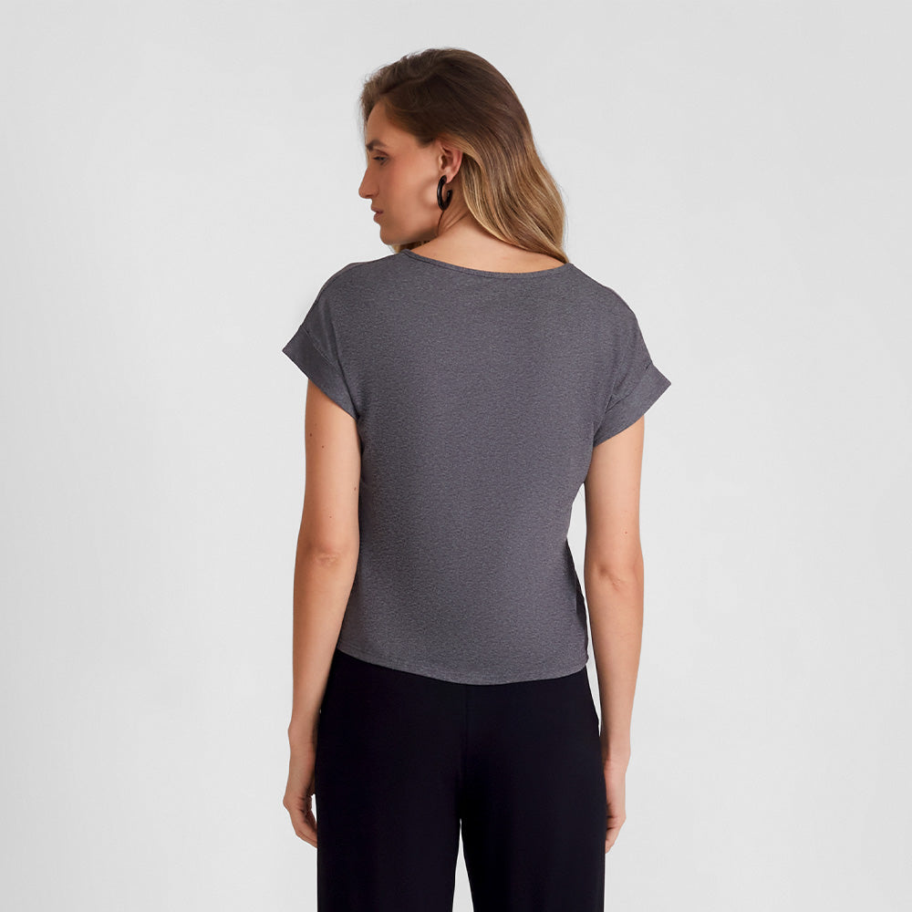 Blusa Manga Japonesa Feminina - Mescla Escuro