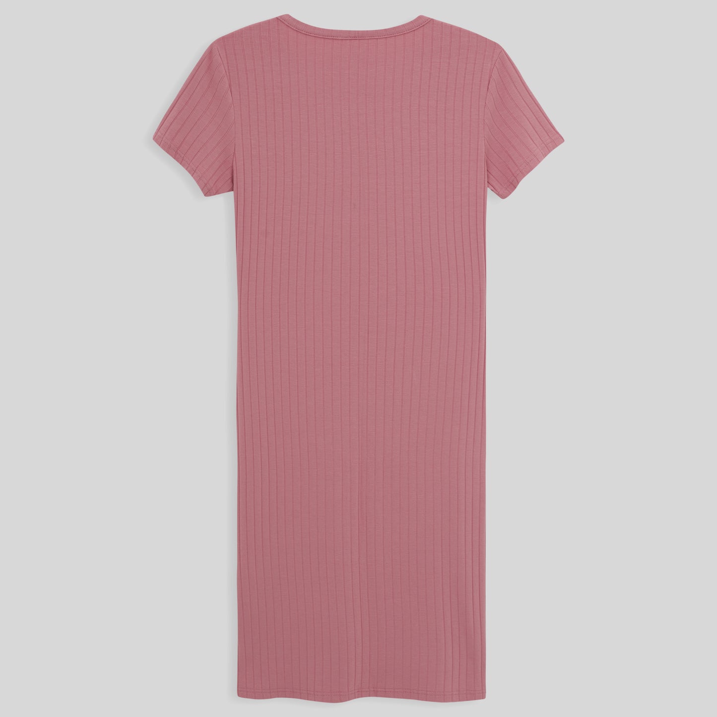 Vestido Curto Canelado - Rose
