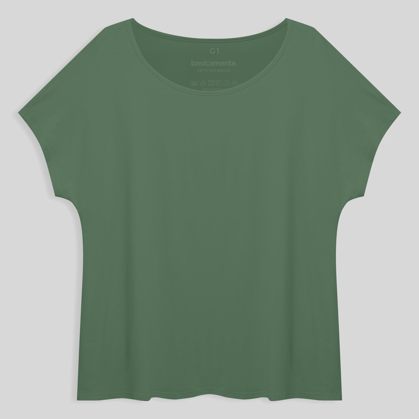 Blusa Ampla Plus Feminina - Verde Oliva