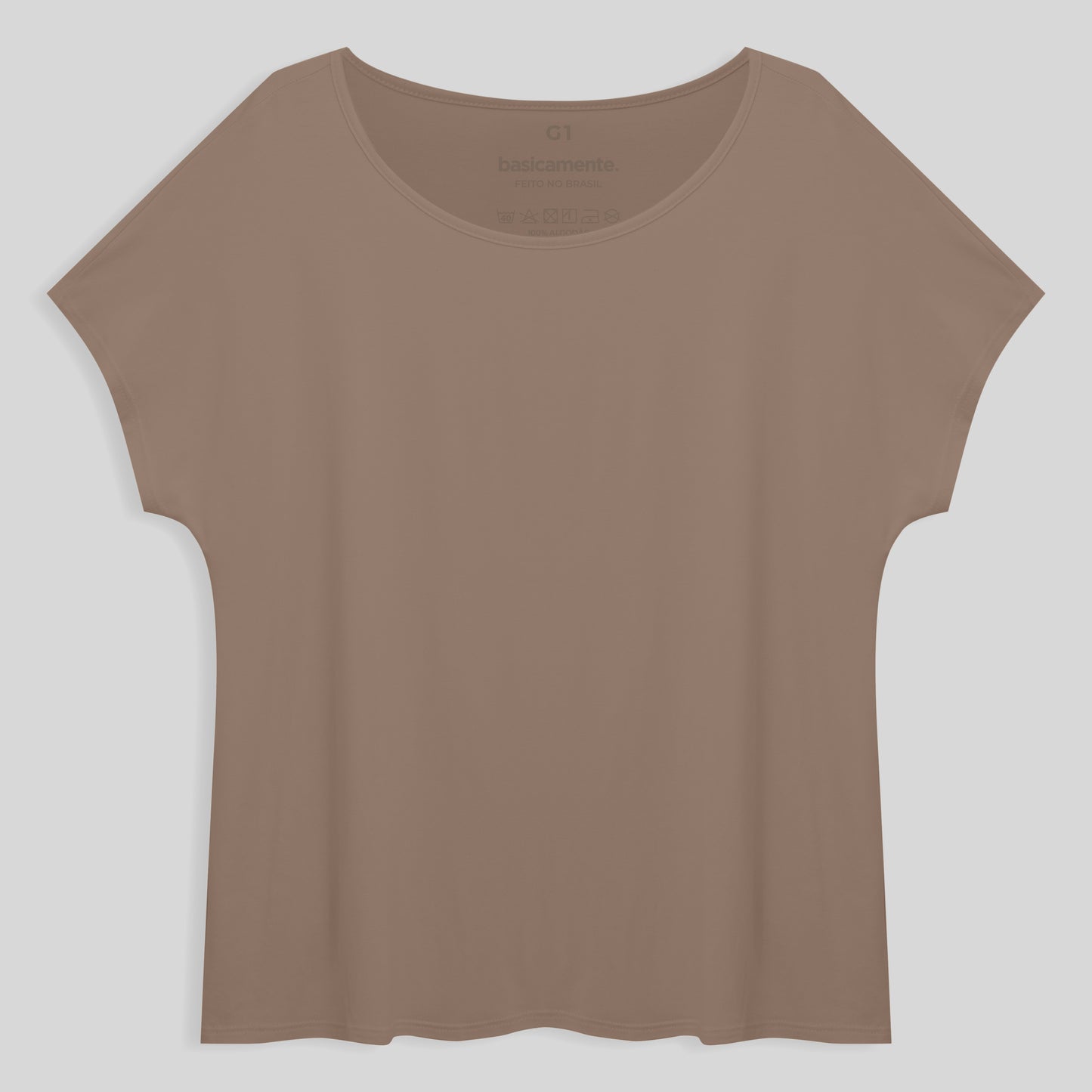 Blusa Ampla Plus Feminina - Bege Claro