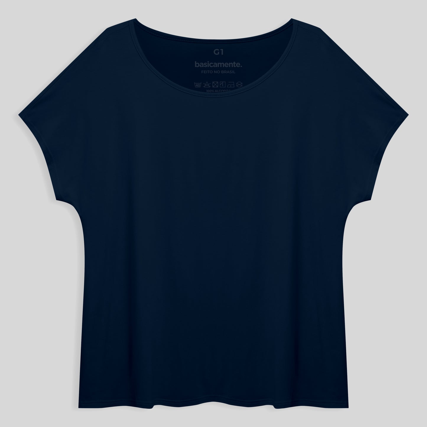 Blusa Ampla Plus Feminina - Azul Marinho