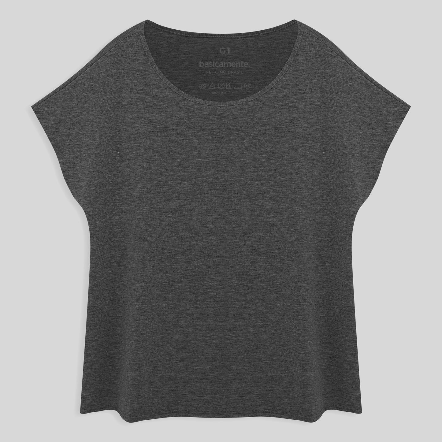 Blusa Ampla Plus Feminina - Mescla Escuro