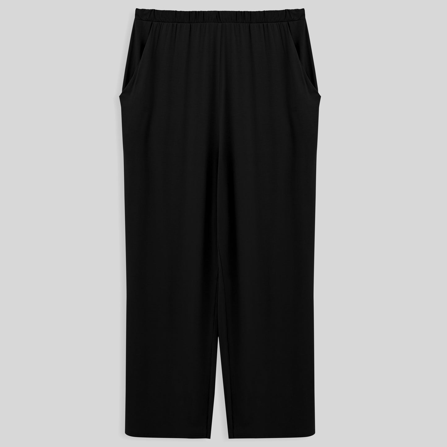 Calça Wide Viscose Plus Feminina - Preto