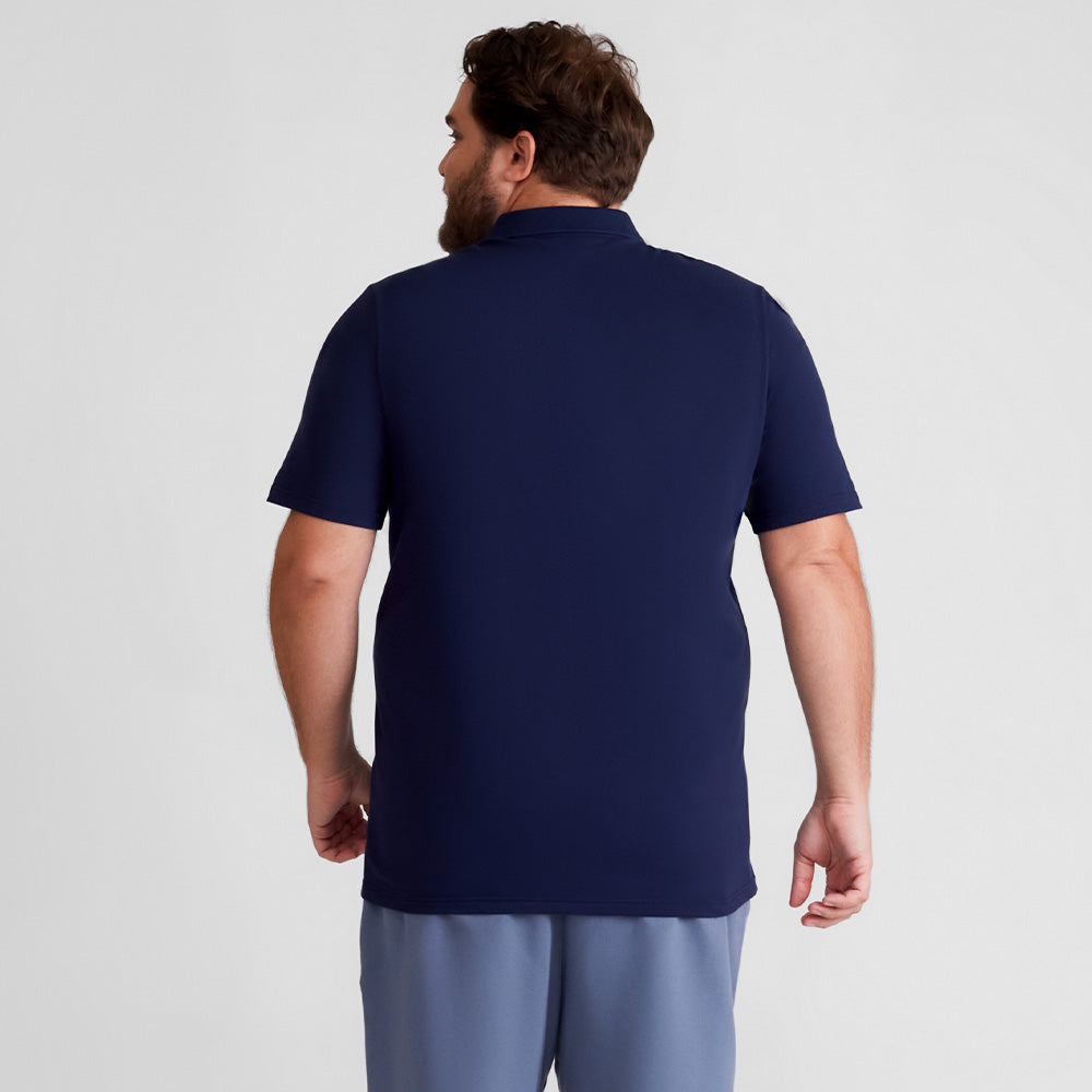 Camisa Polo Piquet Stretch Plus Masculina - Azul Marinho