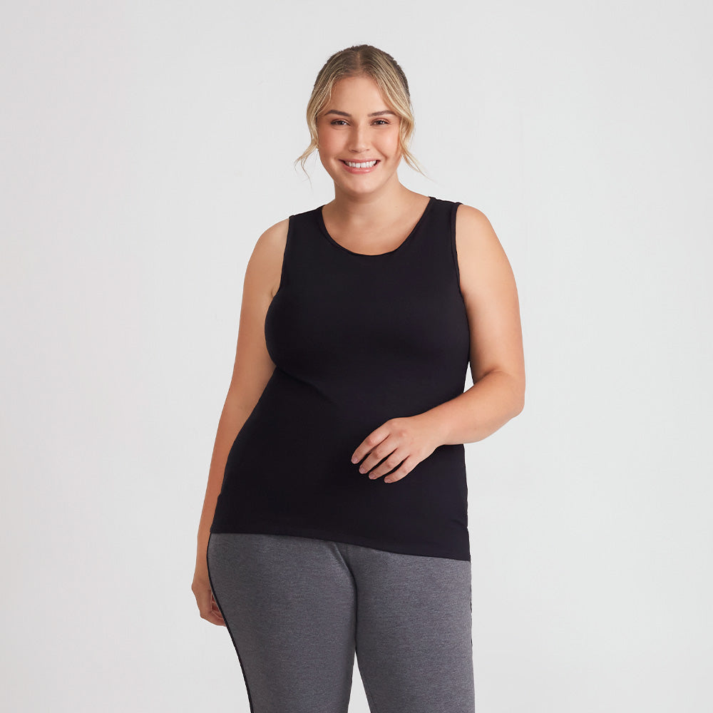 Regata Comfort Plus Feminina - Preto