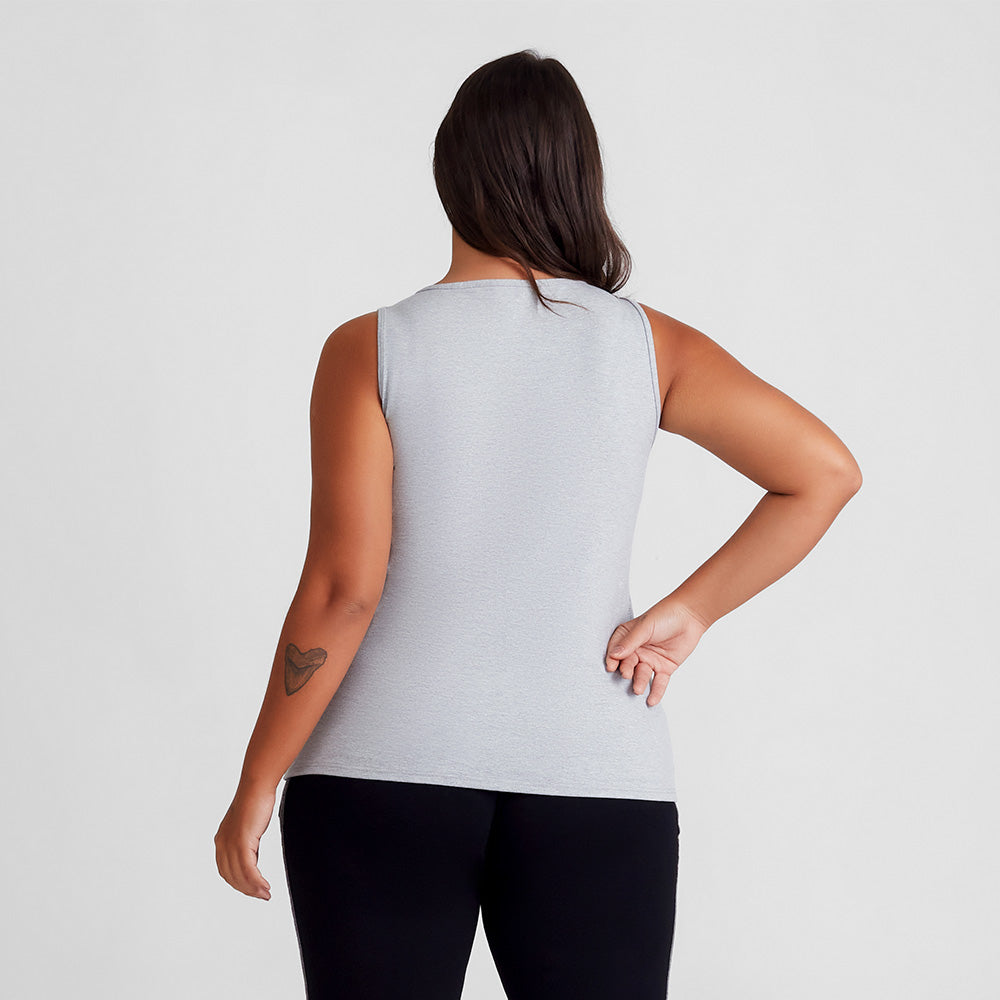 Regata Comfort Plus Feminina - Mescla Claro