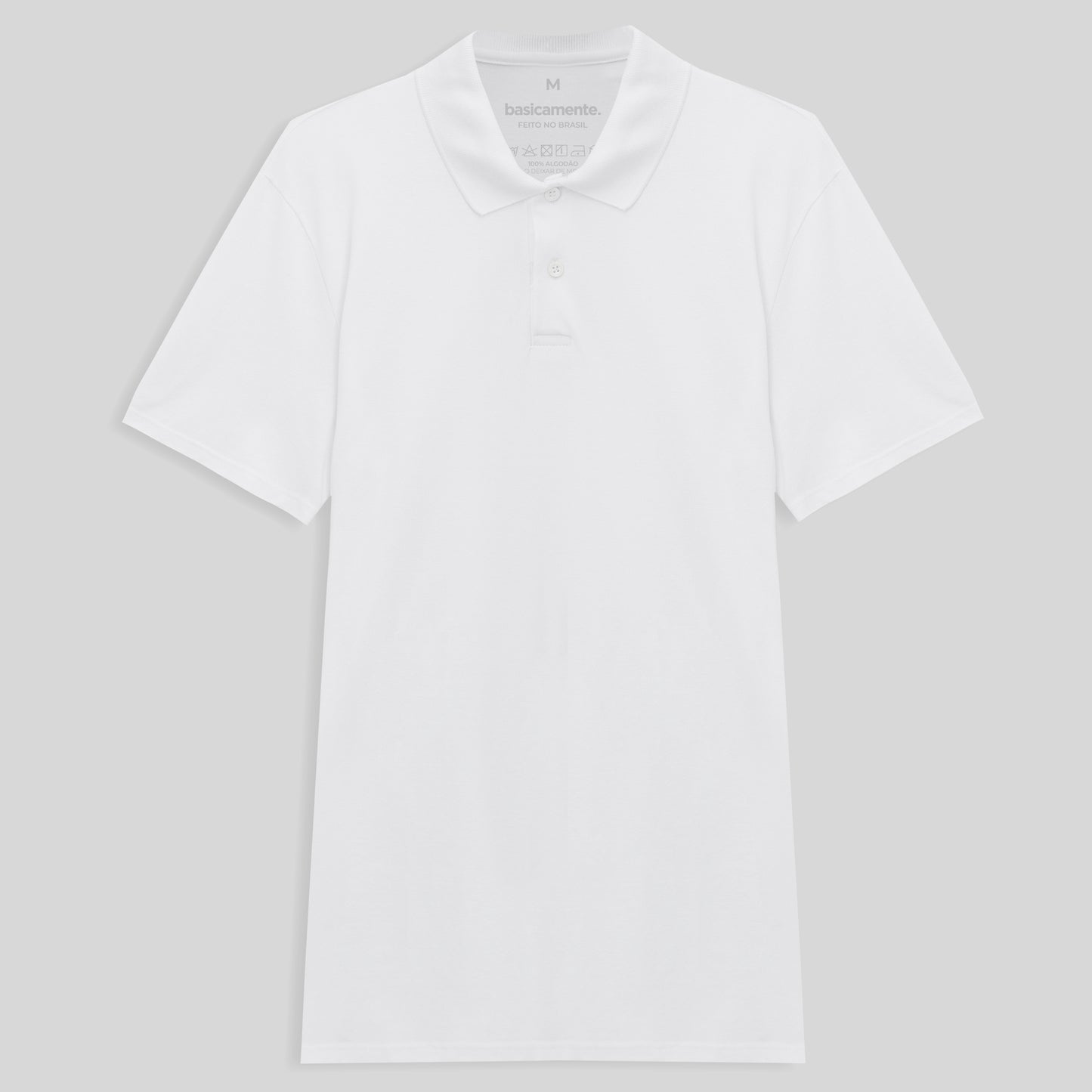 Camisa Polo Piquet Masculina - Branco