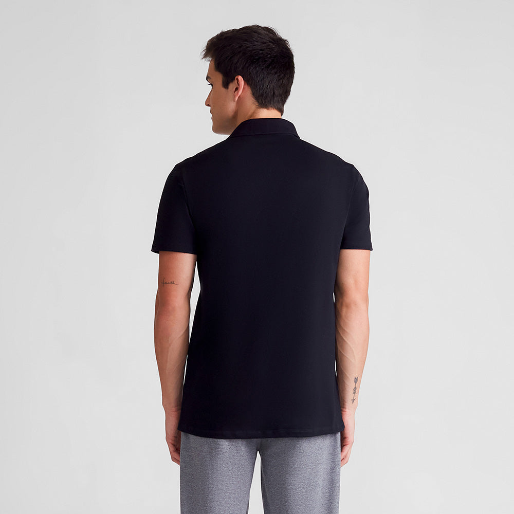 Camisa Polo Piquet Masculina - Preto