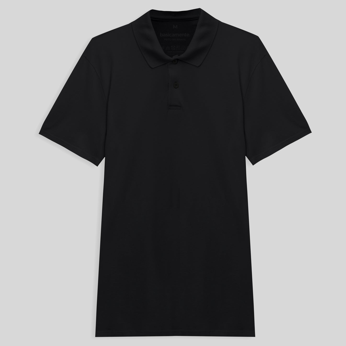 Camisa Polo Piquet Masculina - Preto