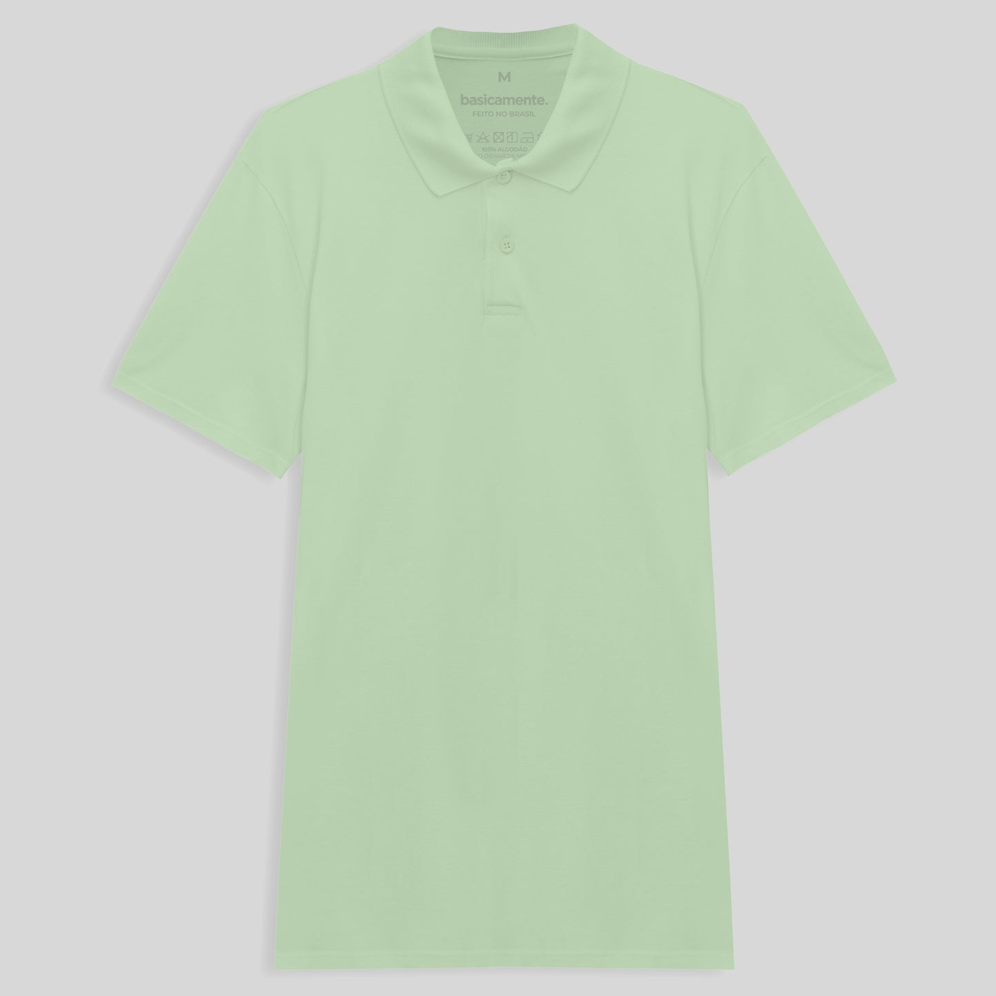 Camisa Polo Piquet Masculina - Verde Menta