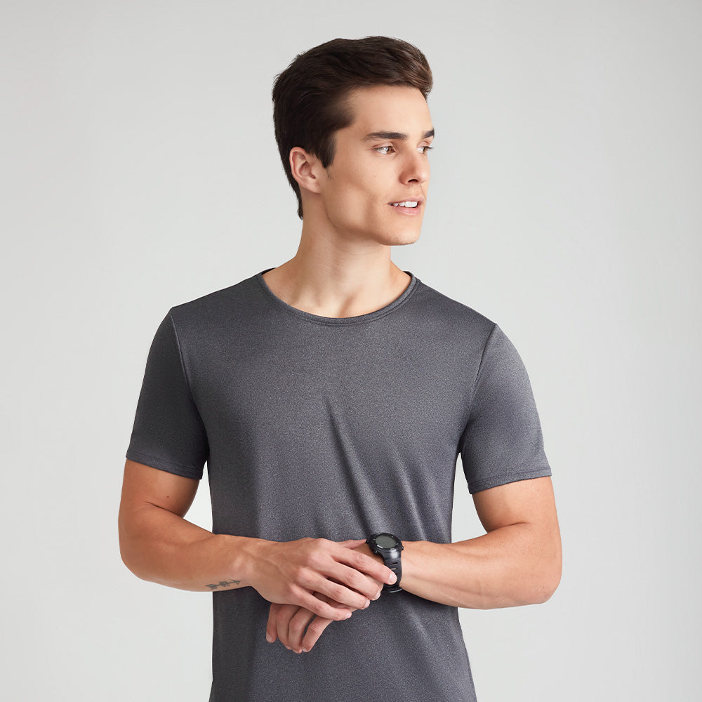 Tech T-Shirt UV Masculina - Mescla Escuro