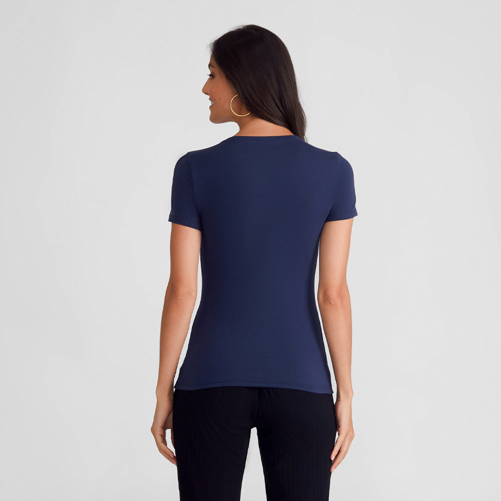 Camiseta Comfort Feminina - Azul Marinho
