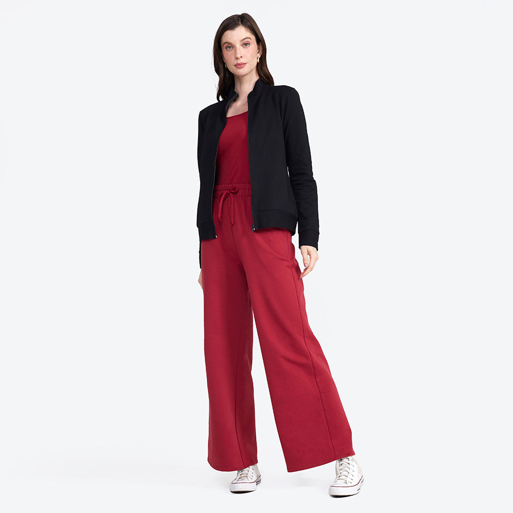 Jaqueta Moletom Comfort Feminina - Preto