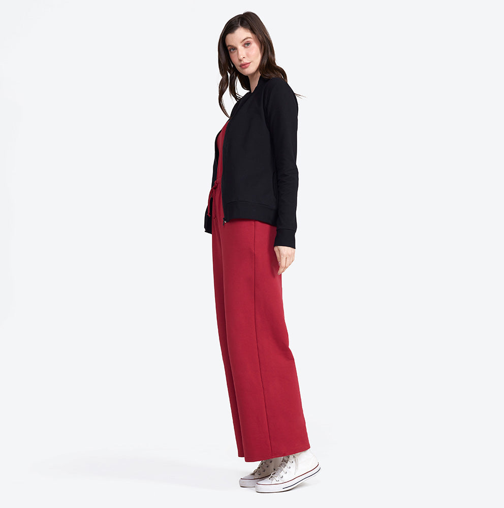 Jaqueta Moletom Comfort Feminina - Preto
