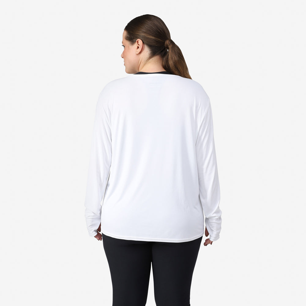 Camiseta Manga Longa New Life Tech UV - Branco