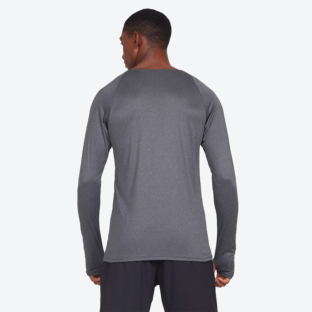 Tech T-Shirt UV Manga Longa Masculina - Mescla Escuro