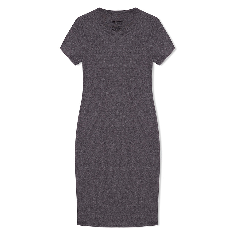 Vestido Curto Ribana - Mescla Escuro