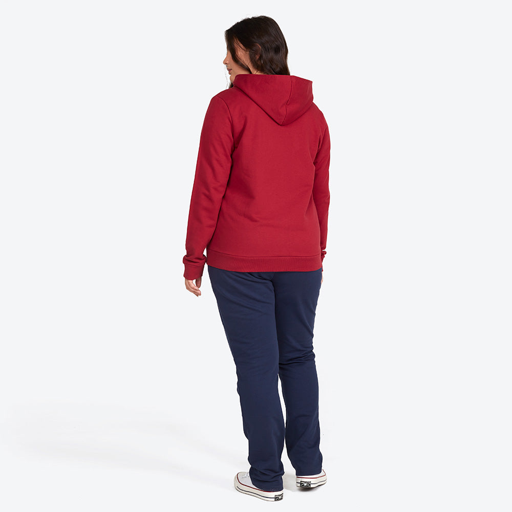 Jaqueta Moletom Flanelado Plus Feminina - Marsala