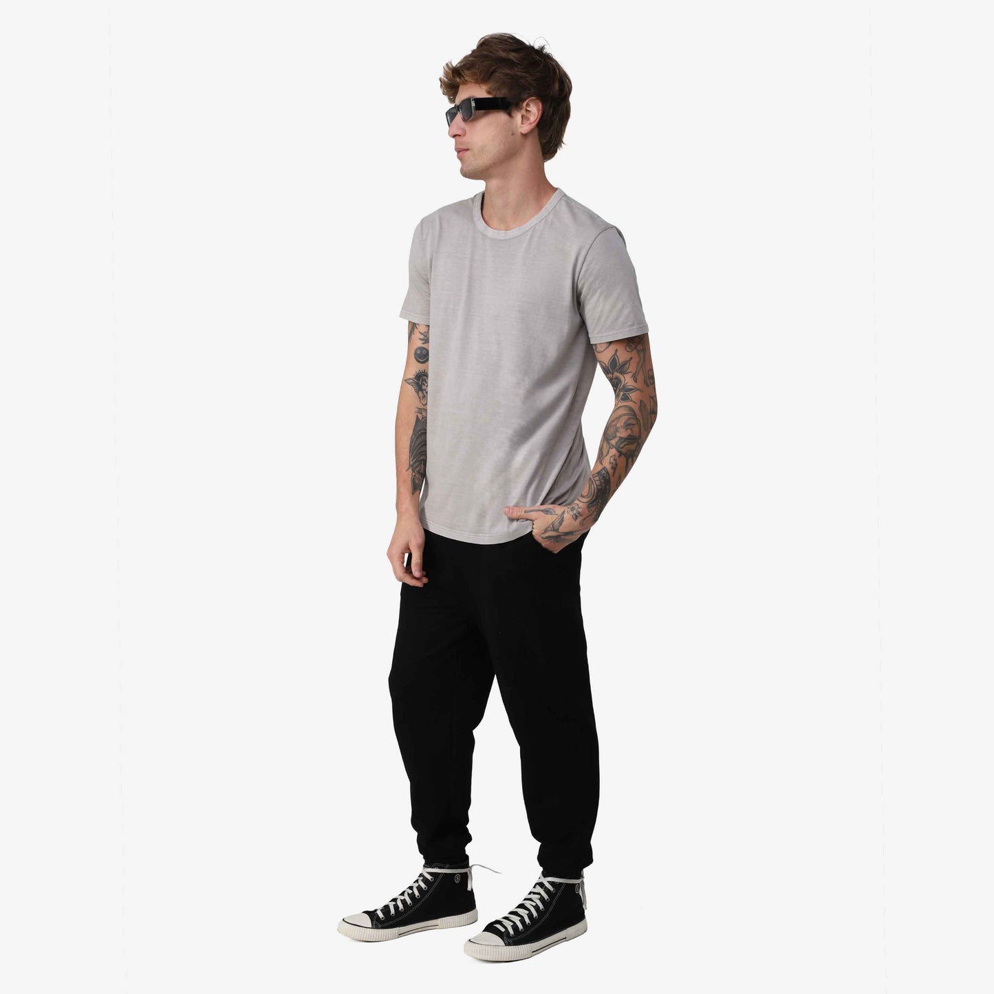 T-Shirt Stone Masculina - Cinza Médio