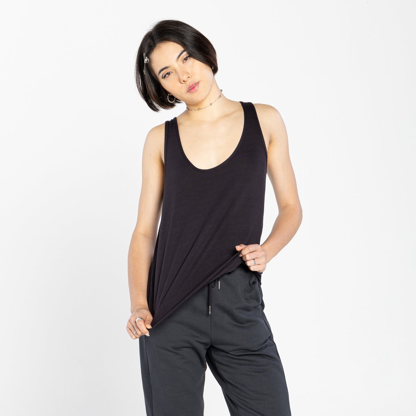 Regata Decote U Modal Feminina - Preto