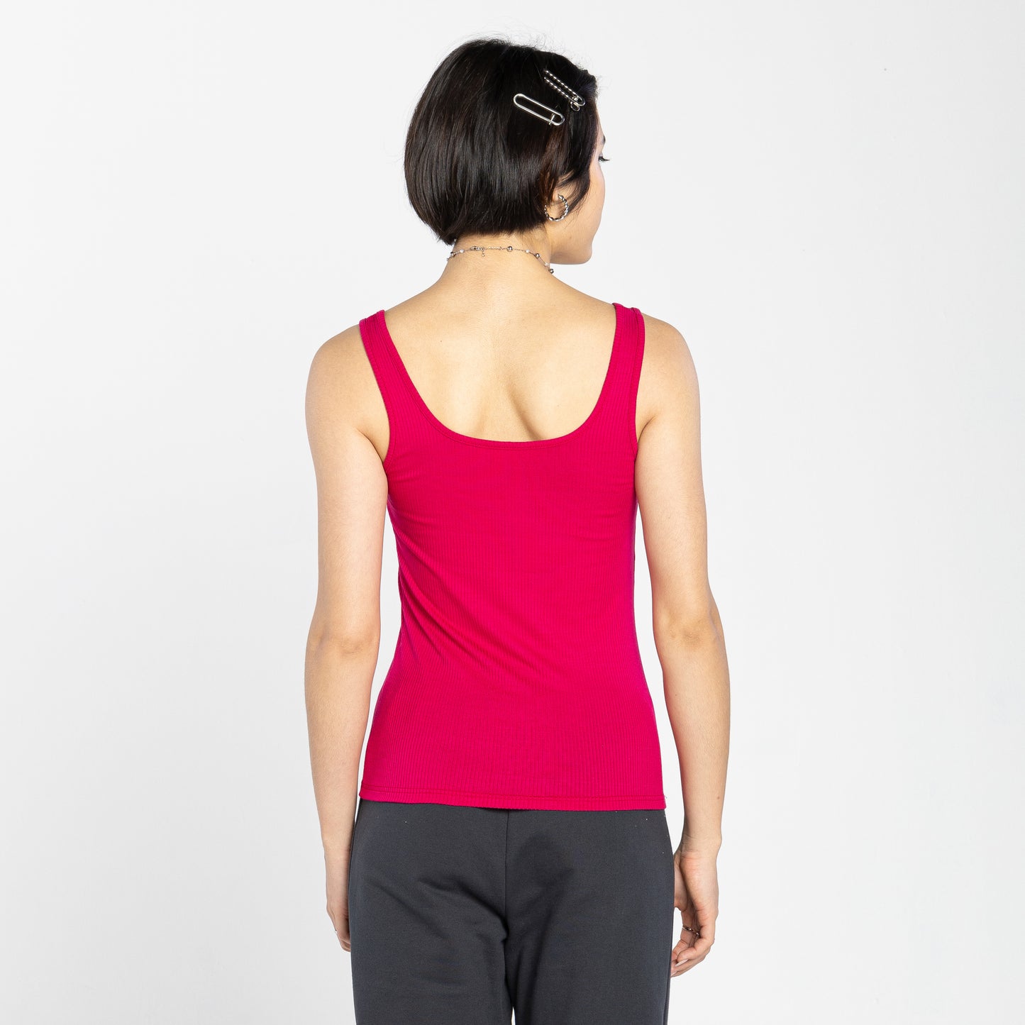 Regata Canelada Gola U Feminina - Magenta