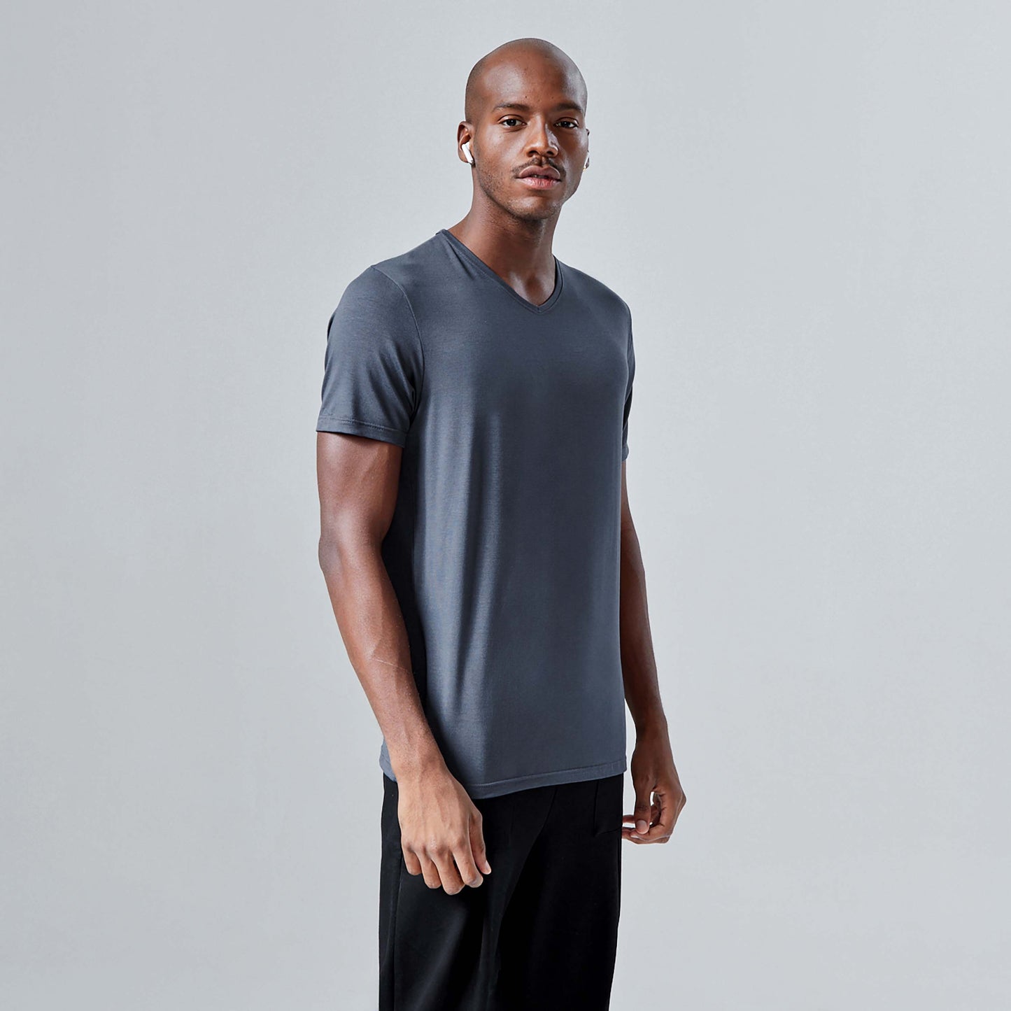 Tech T-Shirt Modal Gola V Masculina - Grafite