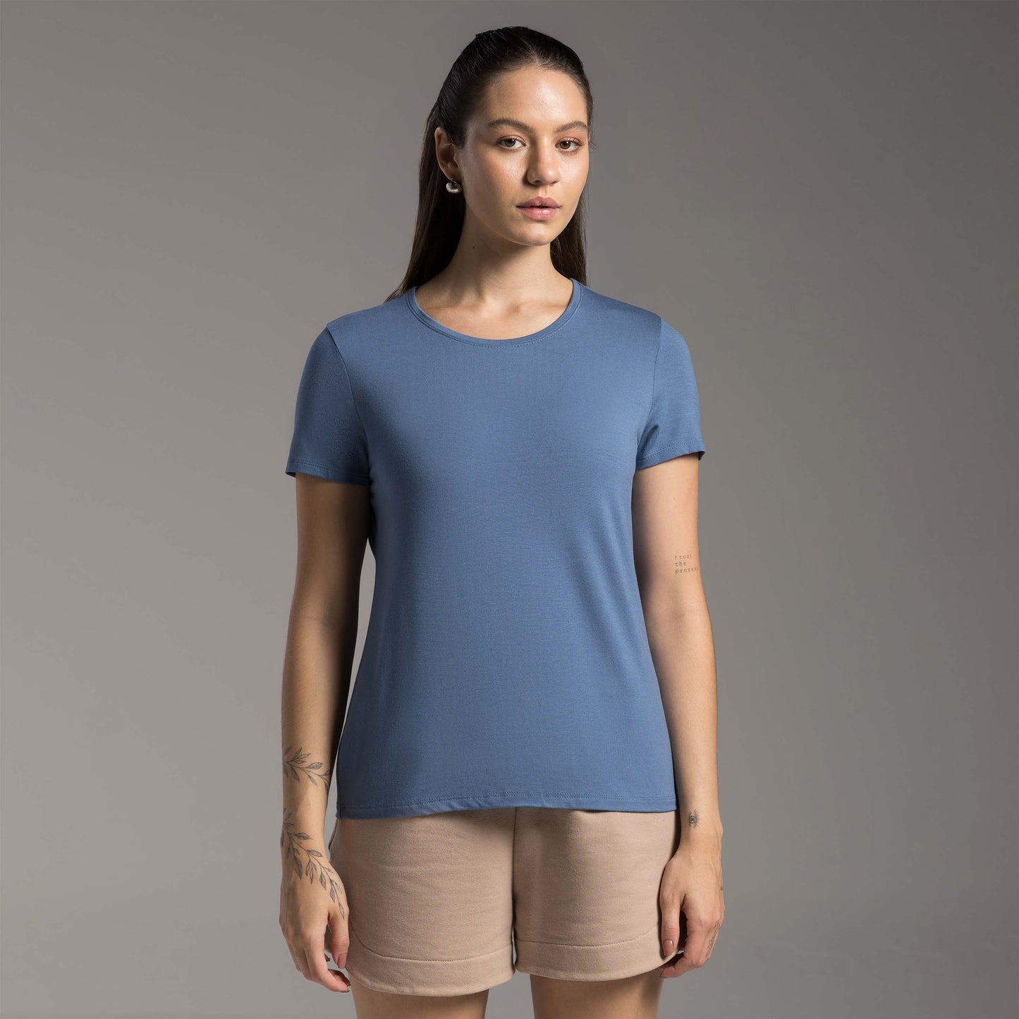 Tech T-Shirt Modal Feminina - Azul Aviador