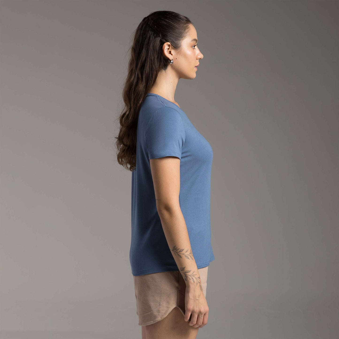 Tech T-Shirt Modal Feminina - Azul Aviador