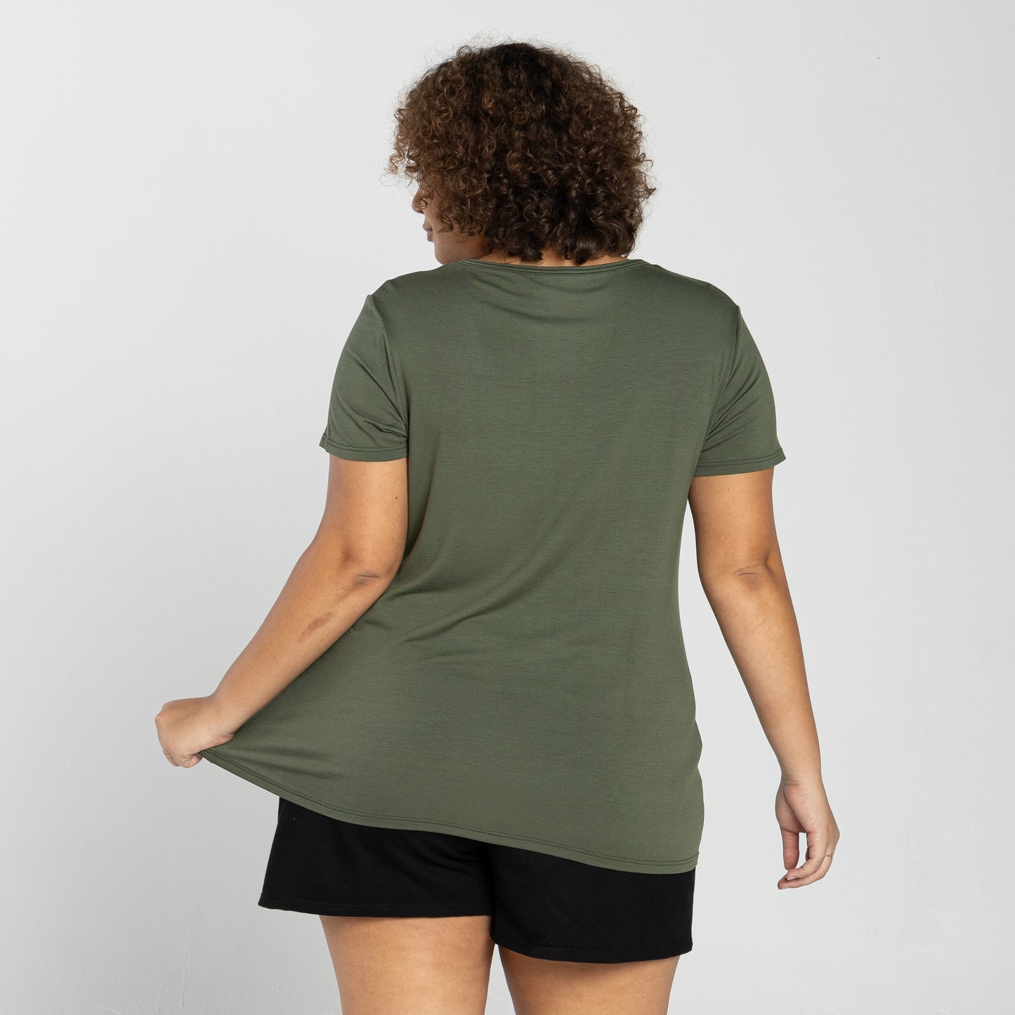 Tech T-Shirt Modal Plus Feminina - Verde Figo