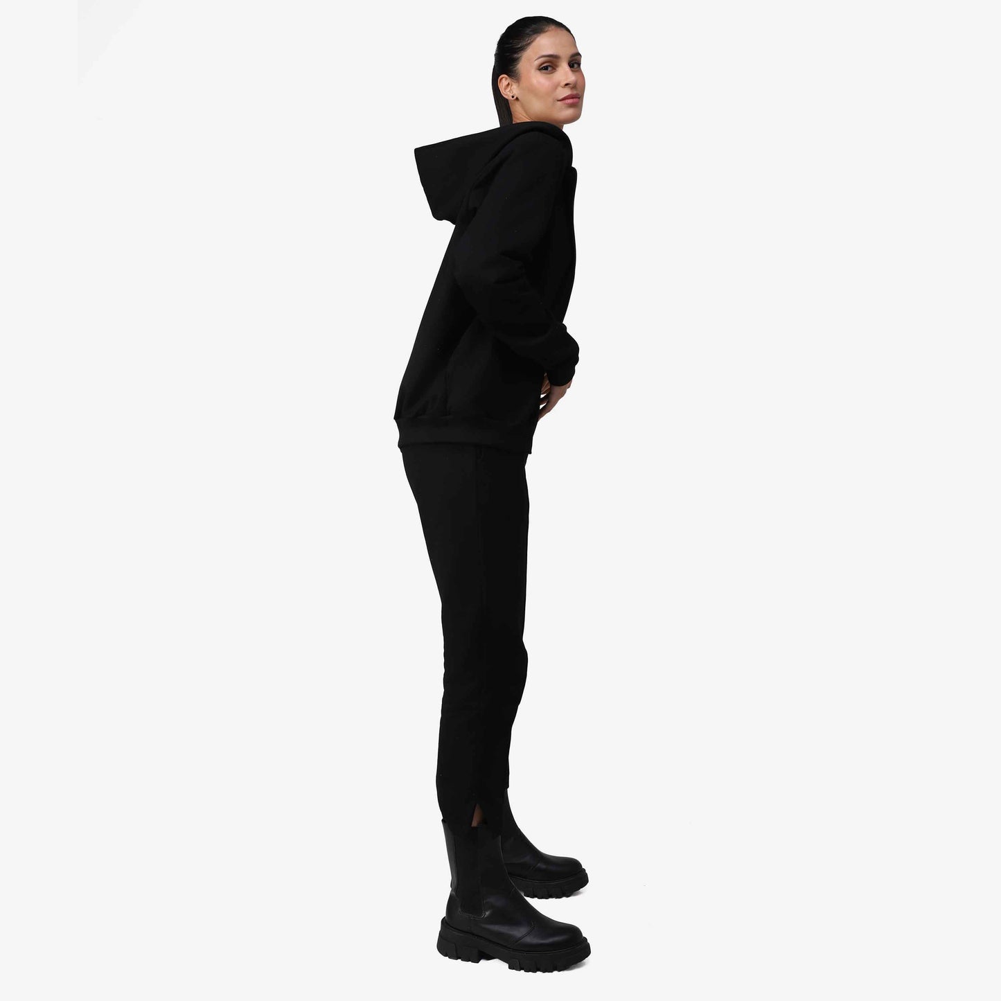Jaqueta Tech Impermeável Moletom Flanelado - Preto
