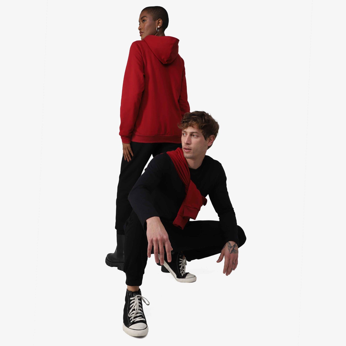 Jaqueta Tech Impermeável Moletom Flanelado - Vermelho Escarlate