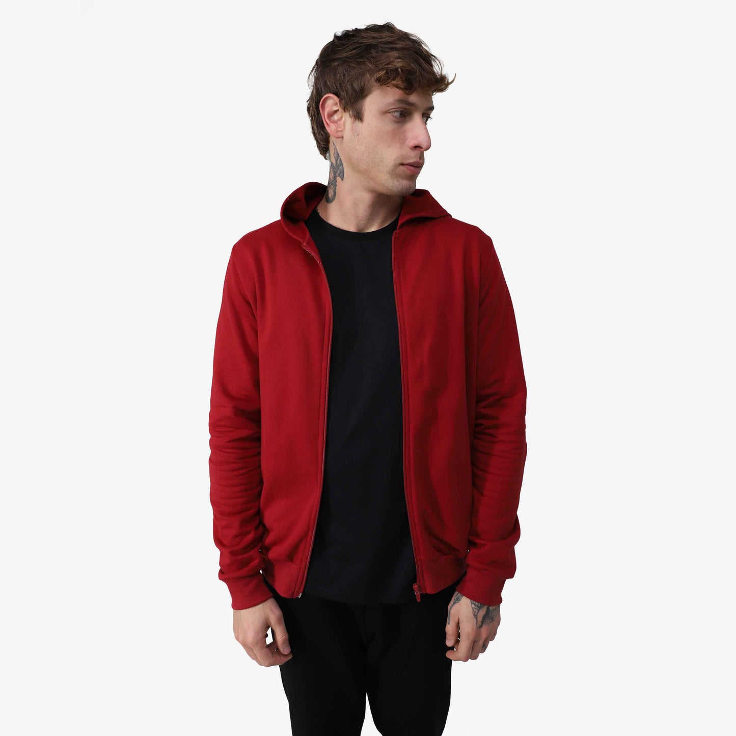 Jaqueta Tech Impermeável Moletom Flanelado - Vermelho Escarlate