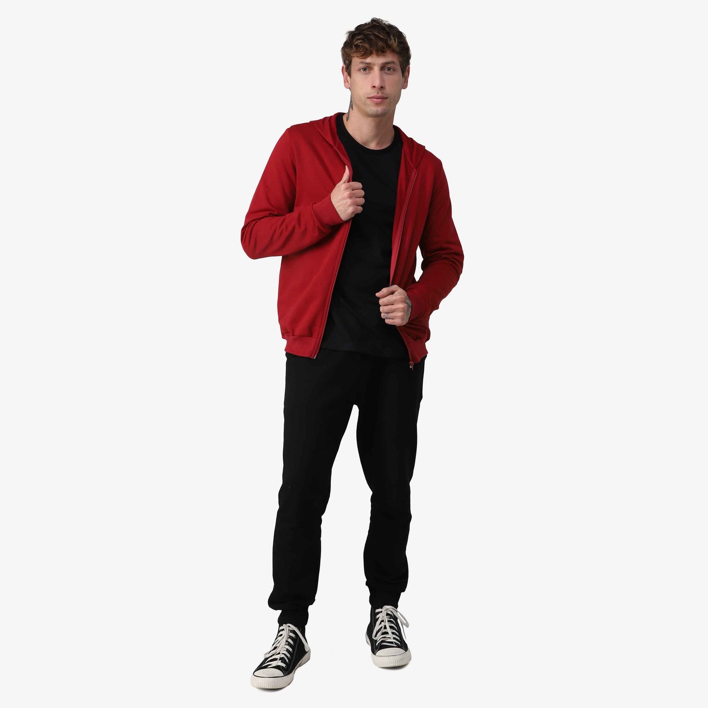 Jaqueta Tech Impermeável Moletom Flanelado - Vermelho Escarlate