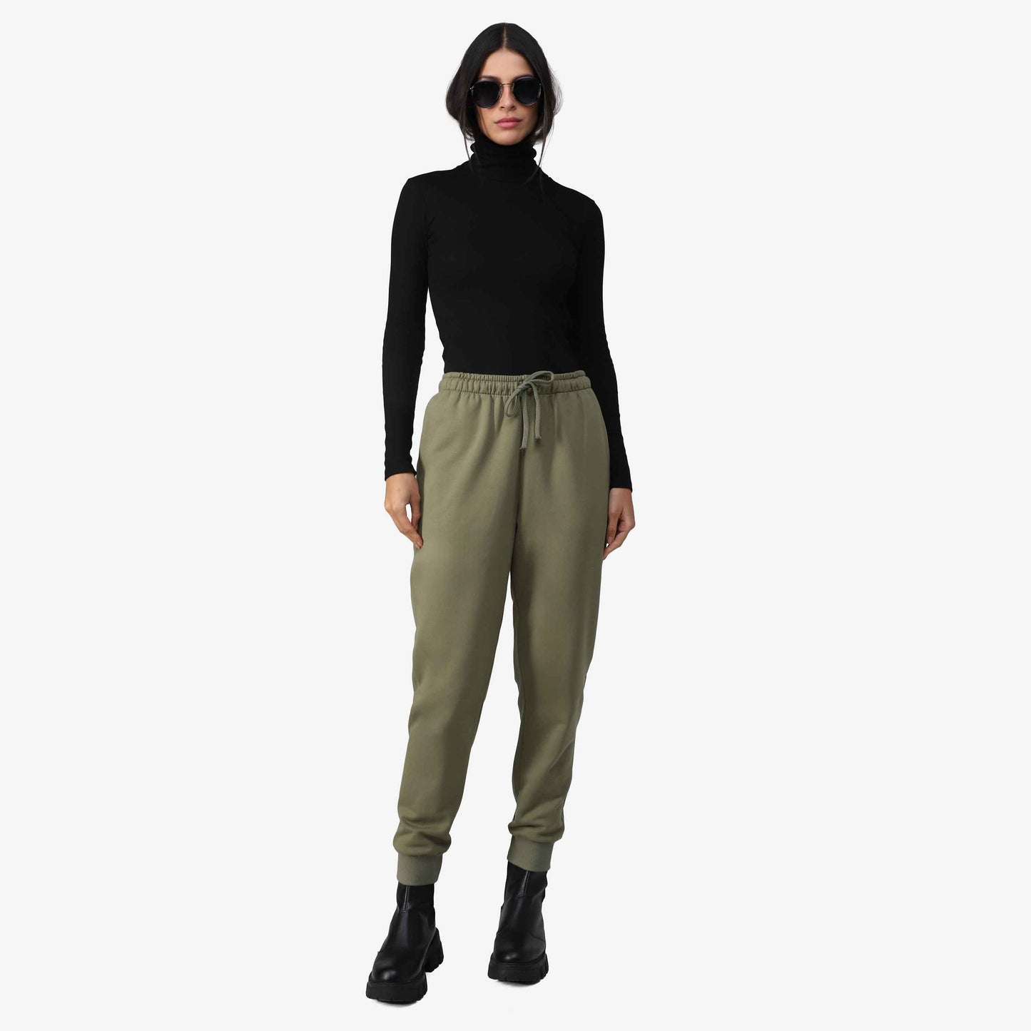 Calça Jogger Tech Impermeável Moletom Flanelado - Verde Militar