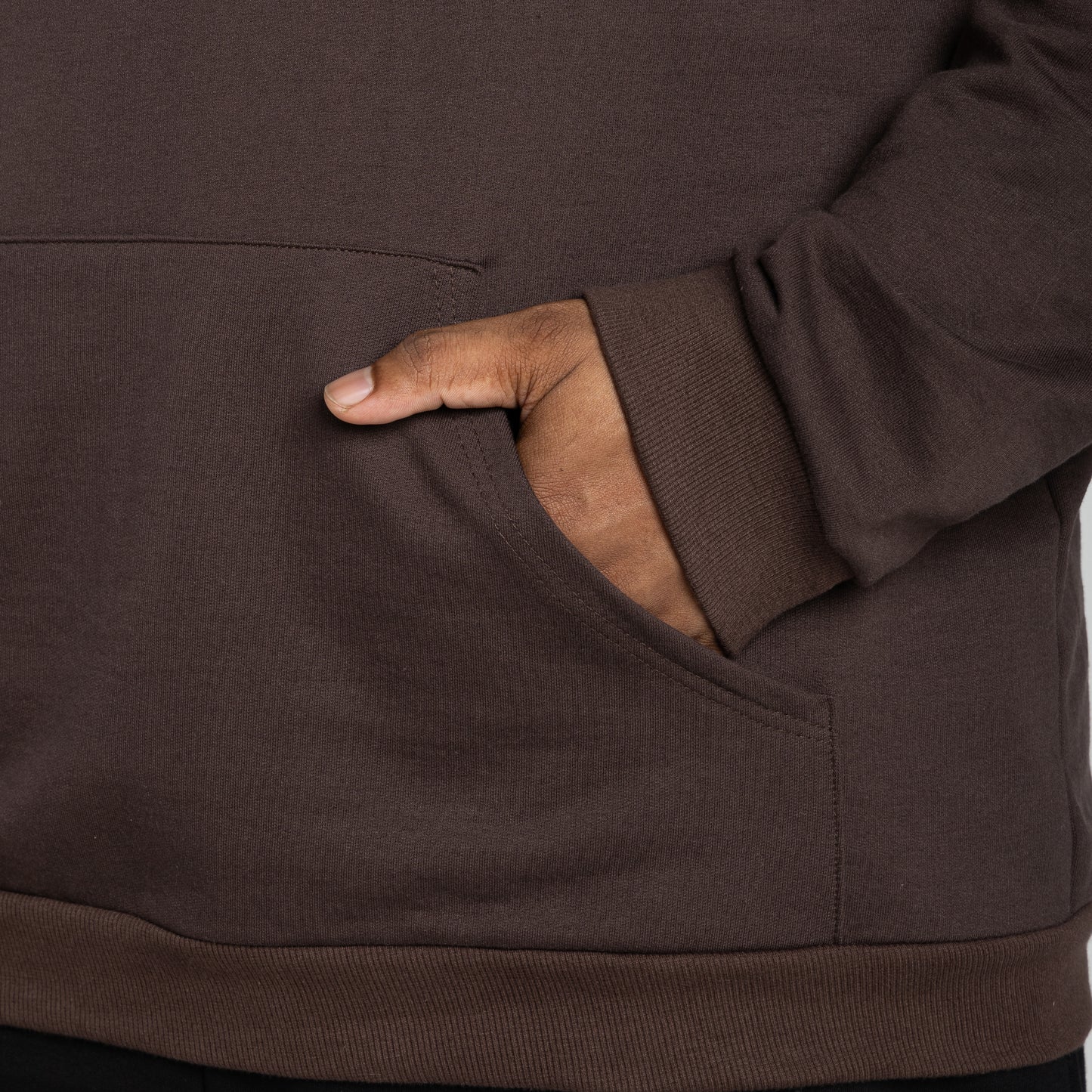 Blusão Tech Impermeável Moletom Flanelado Capuz Plus Masculino - Marrom
