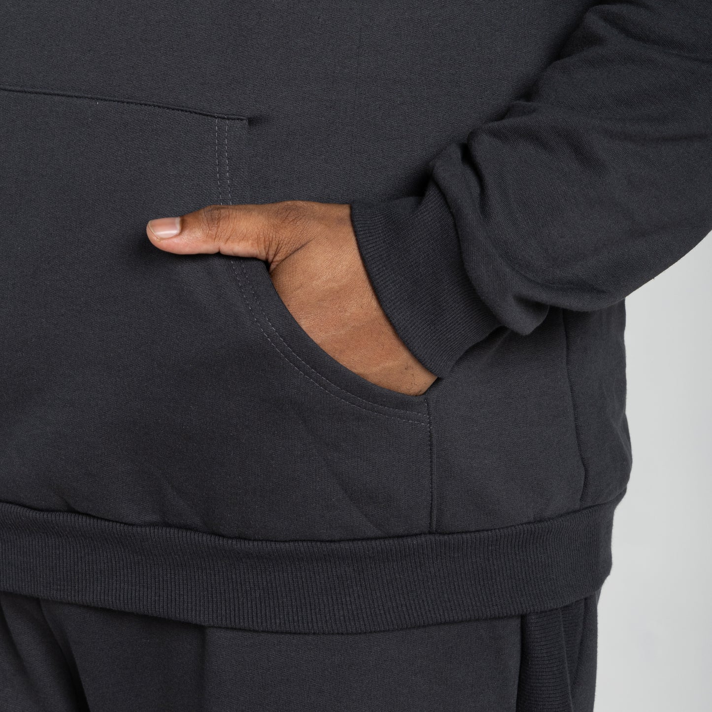 Blusão Tech Impermeável Moletom Flanelado Capuz Plus Masculino - Cinza Escuro