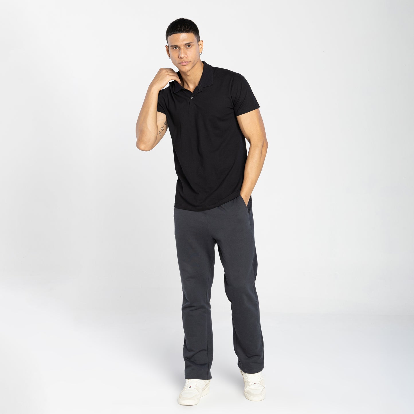 Camisa Polo Tech Anti Odor Piquet Masculina - Preto