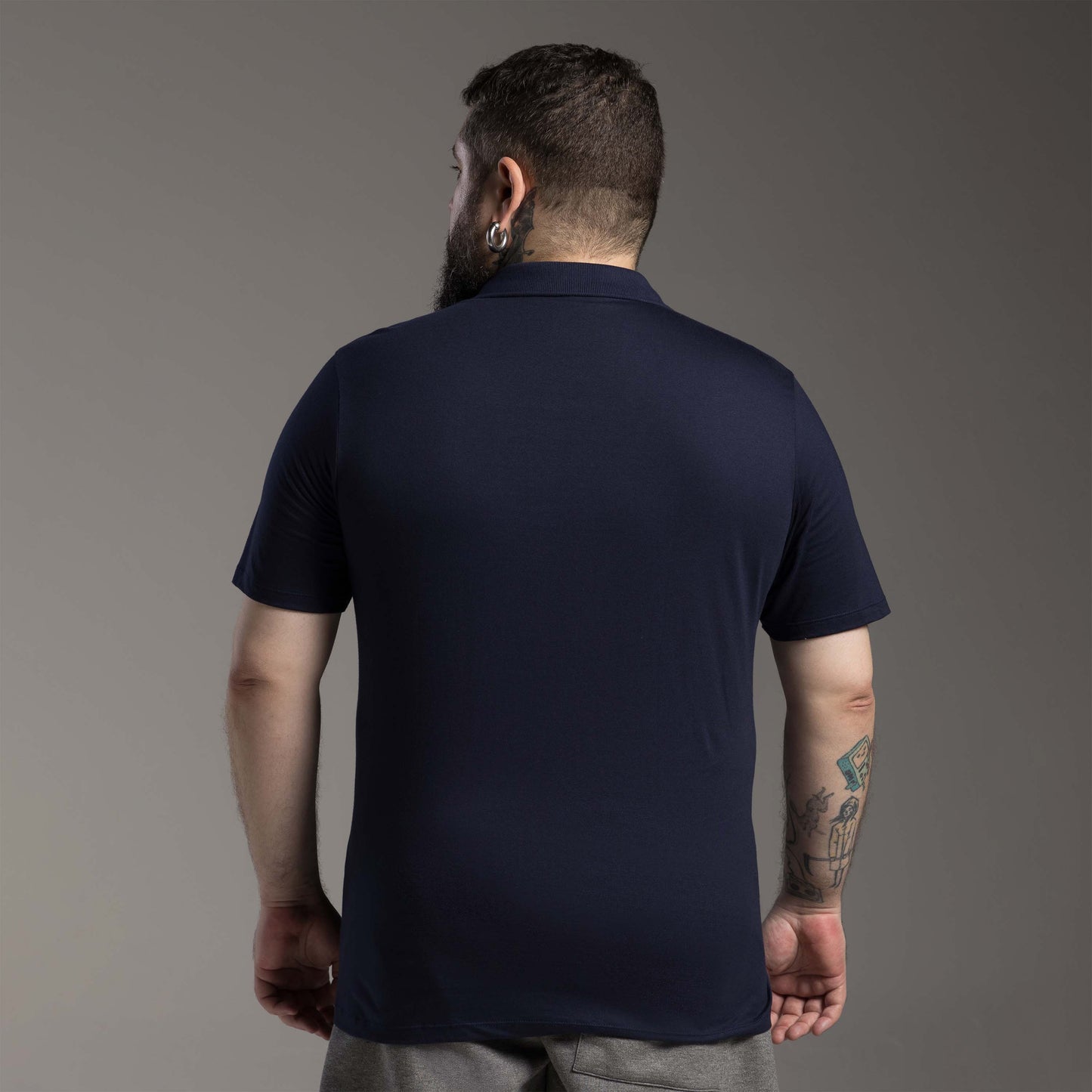 Camisa Polo Tech Anti Odor Plus Masculina - Azul Marinho
