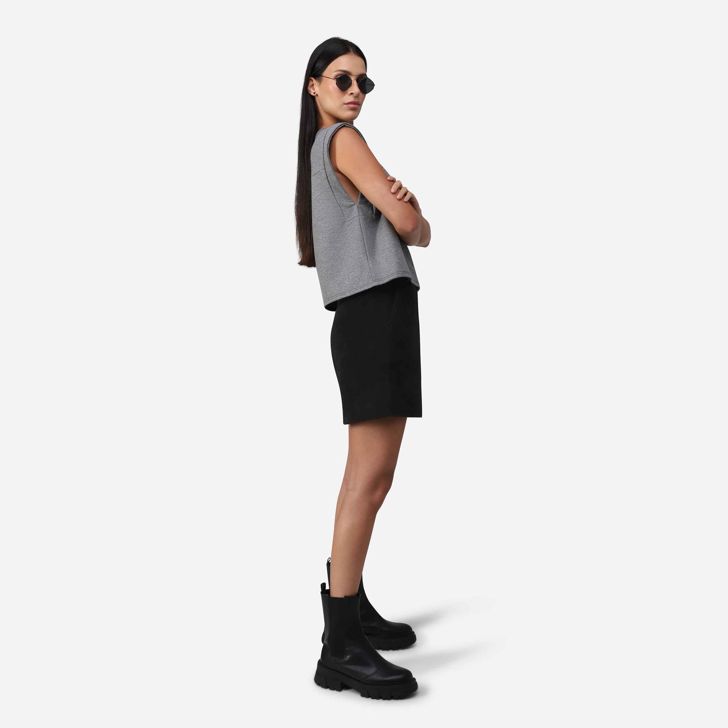 Blusa Moletom Tech Impermeável - Mescla Escuro