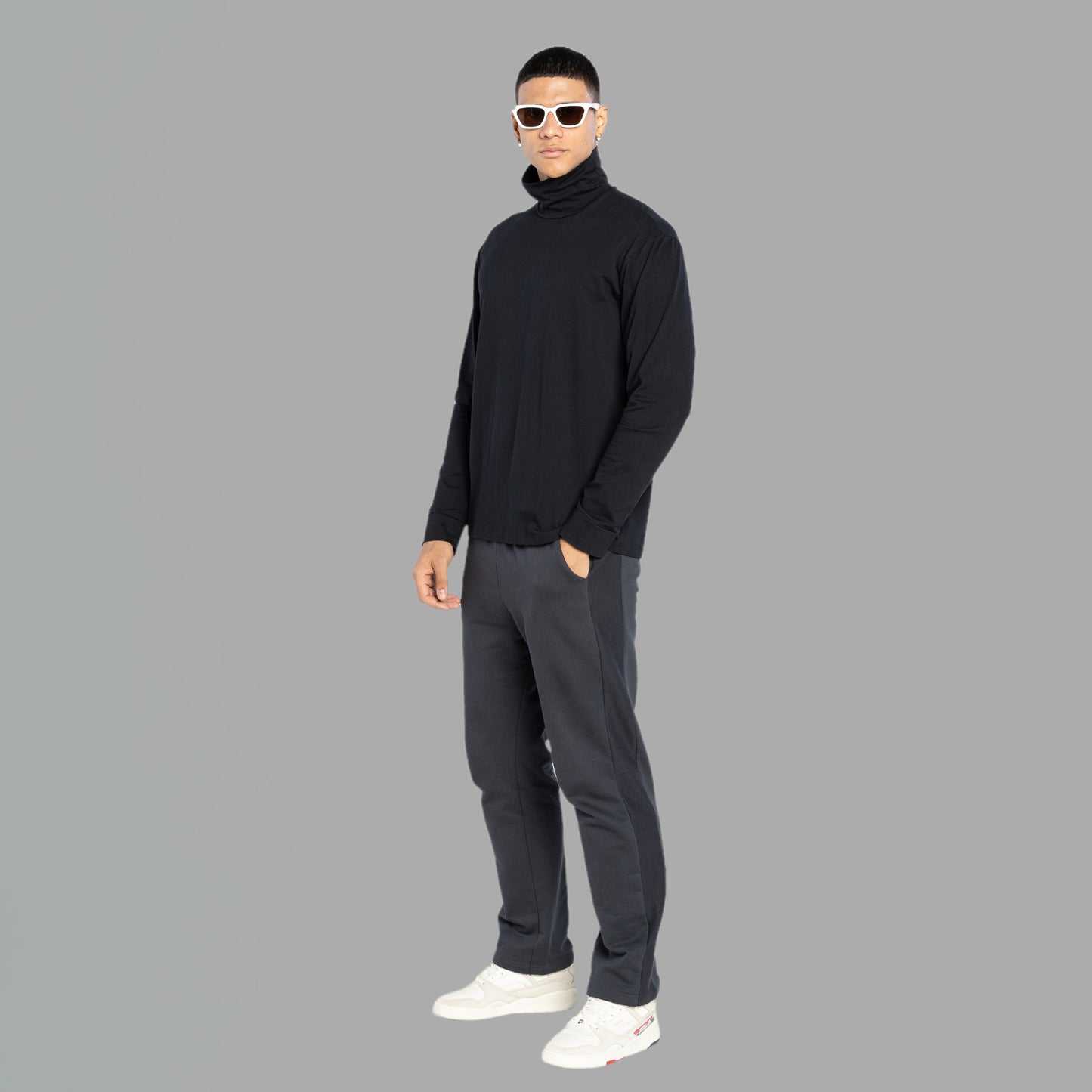 Tech T-Shirt Anti Odor Gola Rolê Masculina - Preto