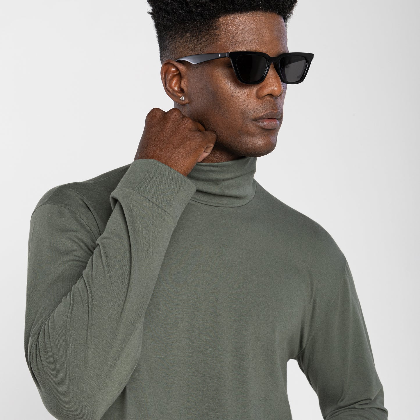 Tech T-Shirt Anti Odor Gola Rolê Masculina - Verde Figo