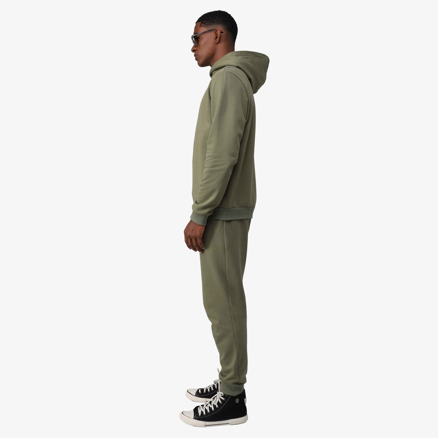 Blusão Tech Impermeável Moletom Flanelado Capuz Transpasse Masculino - Verde Militar