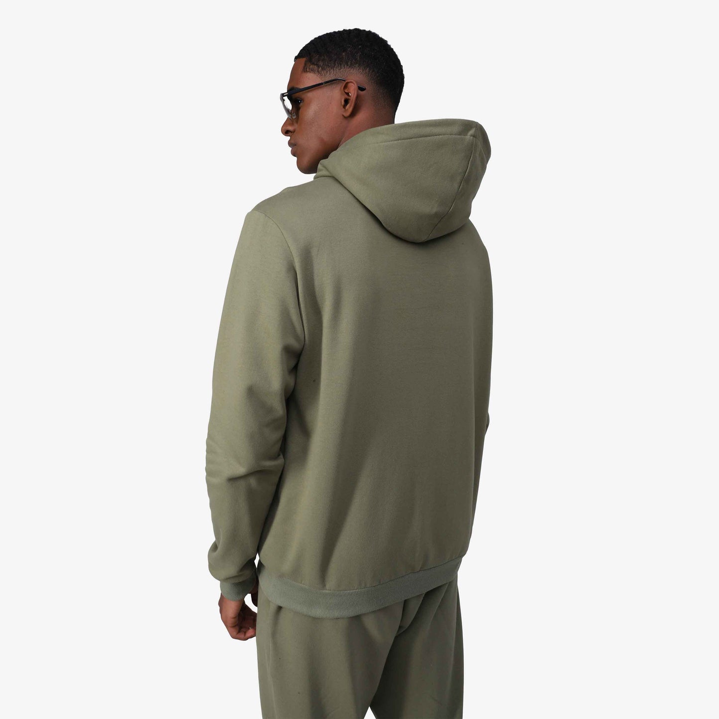 Blusão Tech Impermeável Moletom Flanelado Capuz Transpasse Masculino - Verde Militar